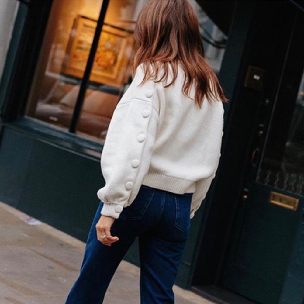 Ba&Sh Puff Sleeve Knit Sweater